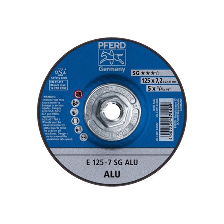 Pferd Grinding Wheel, T27, 5" x 1/4 61308